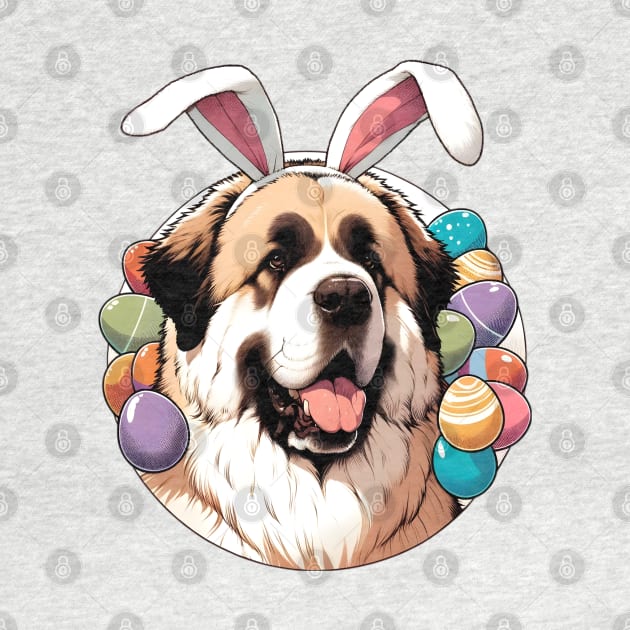 Pyrenean Mastiff's Joyful Easter with Bunny Ears by ArtRUs